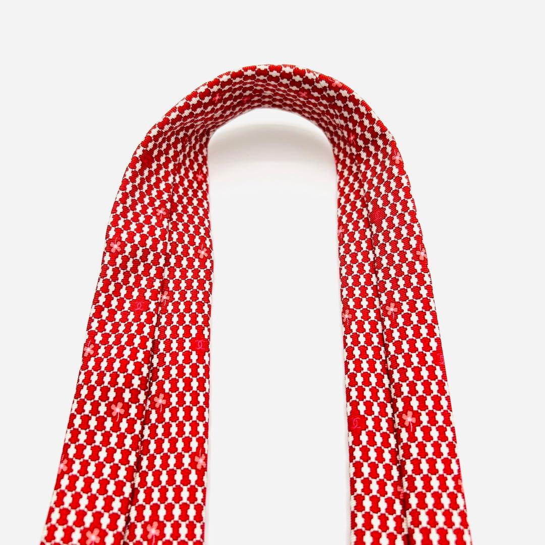 ✨美品✨CHANEL ココマーク　チェーン　桜　サクラ　高級シルク　ネクタイ