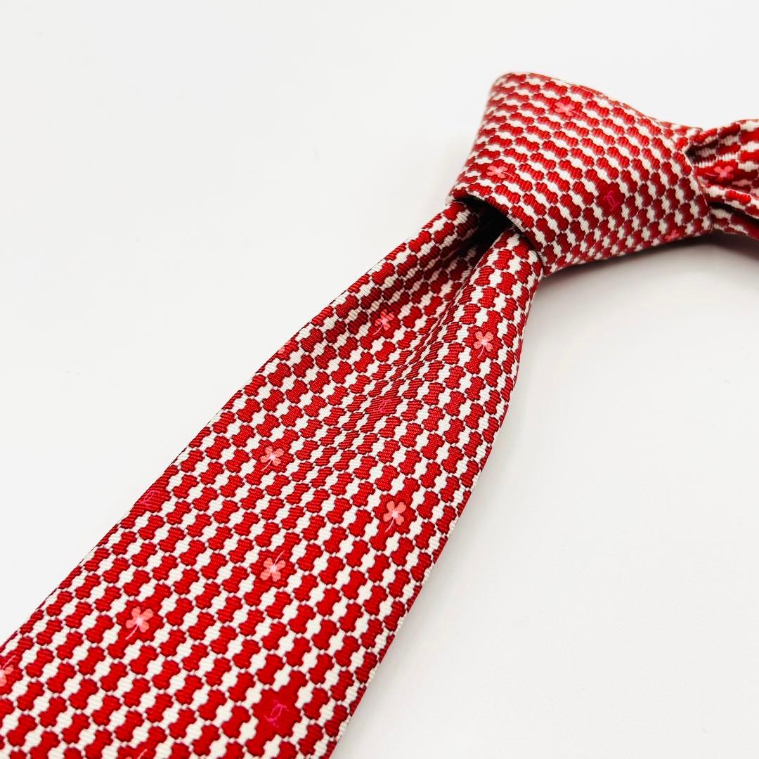 ✨美品✨CHANEL ココマーク　チェーン　桜　サクラ　高級シルク　ネクタイ