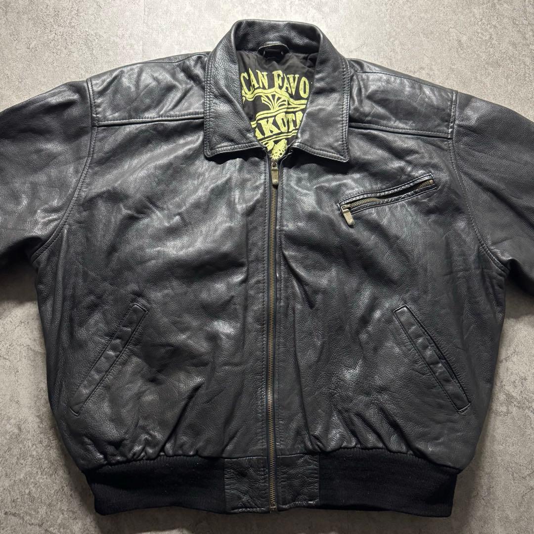 【90s vintage】DAKOTA L フライトジャケット　L 短丈　本革