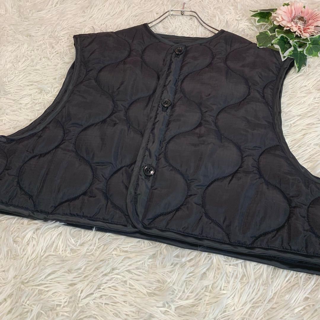 専用♡HYKE【2024年◆QUILTED CROPPED VEST/ベスト】黒