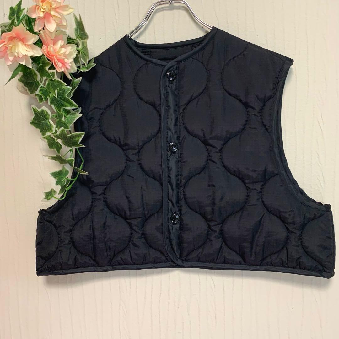 専用♡HYKE【2024年◆QUILTED CROPPED VEST/ベスト】黒