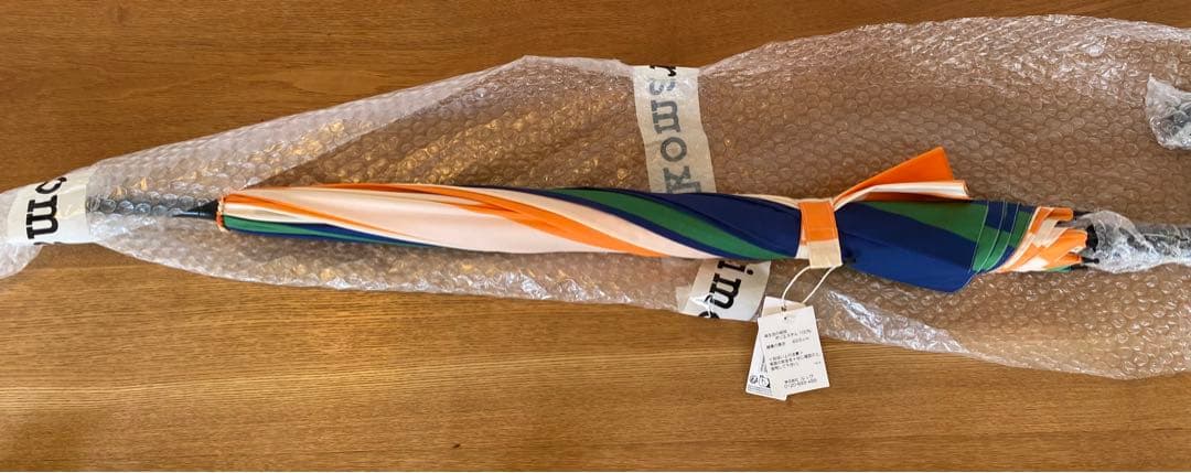 マリメッコ　長傘　ストライプ柄