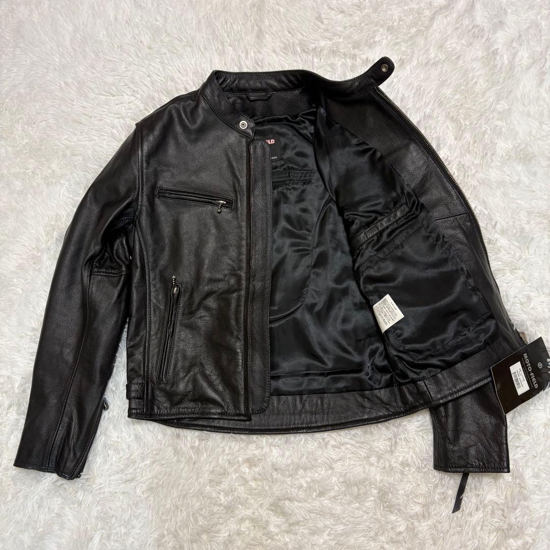 【タグ付き】MOTO FIELD 水牛革 ライダースジャケット L パッド入り