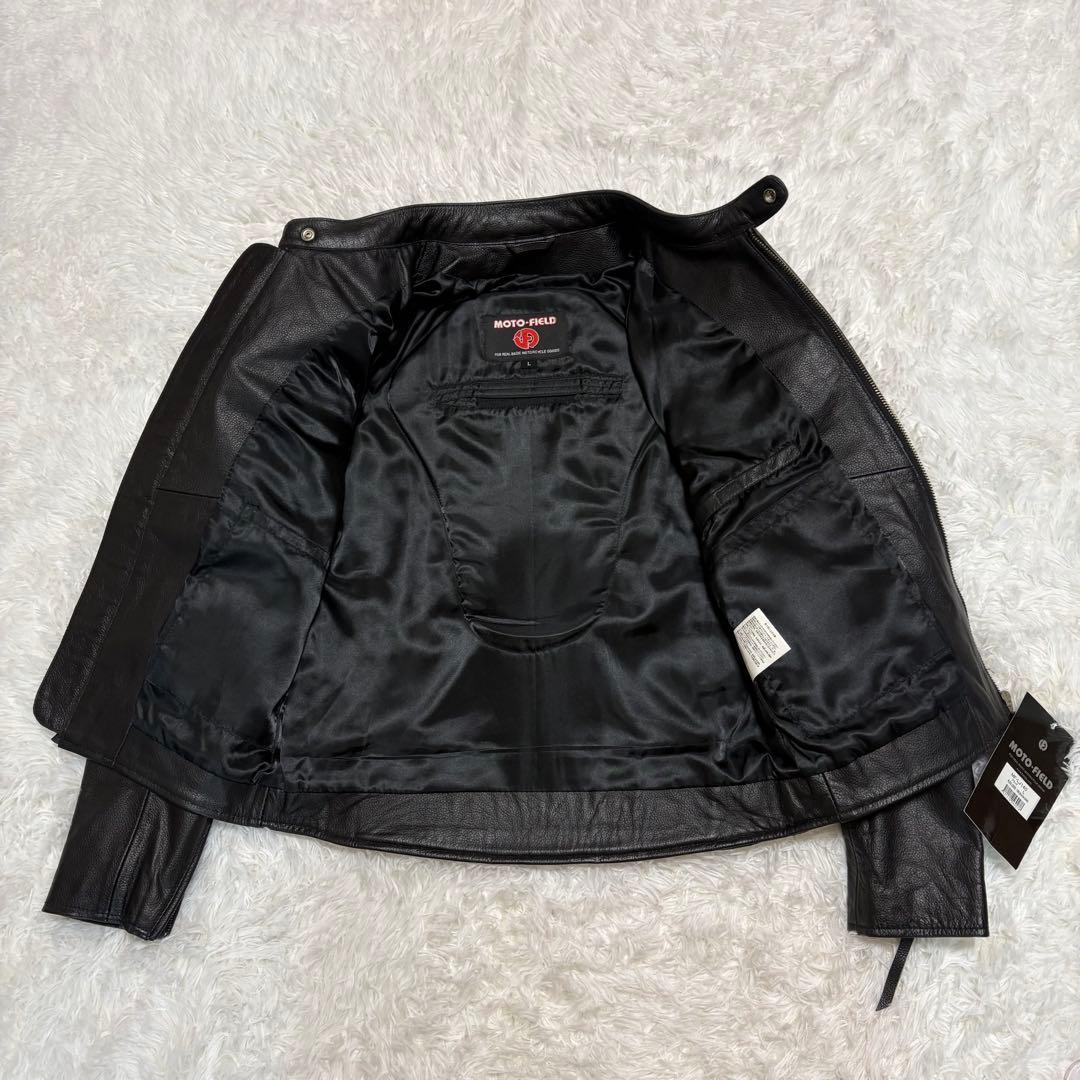 【タグ付き】MOTO FIELD 水牛革 ライダースジャケット L パッド入り