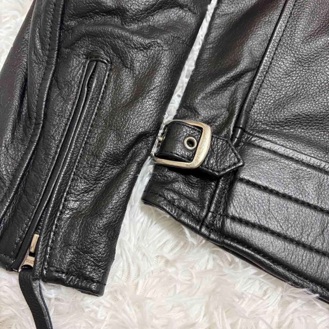 【タグ付き】MOTO FIELD 水牛革 ライダースジャケット L パッド入り