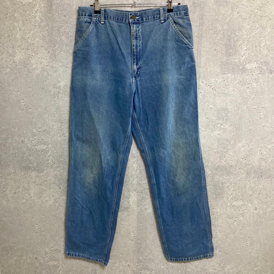 カーハート　90s USA製 ペインターパンツブルーデニムジーンズW38 L34