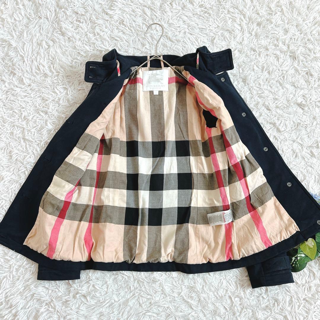 美品⁂バーバリー⁂フーデットブルゾン　メガチェック　ぺプラム　キッズ　レディース