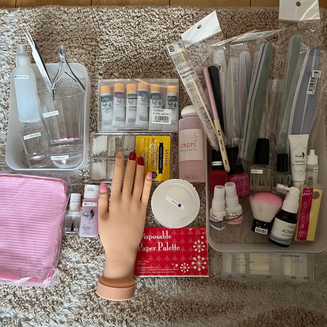 さぼてん出品！最終値下げ　jnaネイル検定セット　ネイルバッグ　2.3級