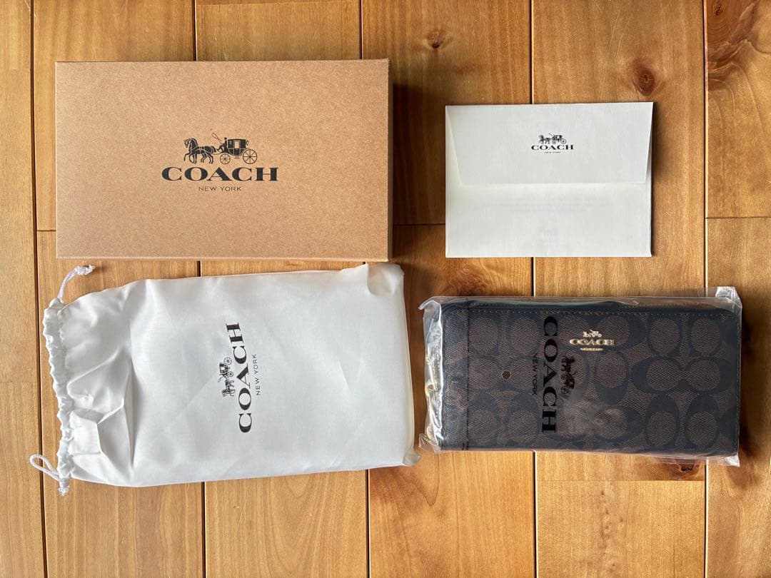 COACH コーチ 長財布 C4452 IMAA8 シグネチャー ブラウン