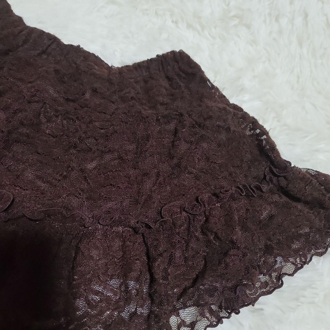 00s 希少 LIZLISA 起毛ブラウン パワネ ティアードフリル ミニスカ