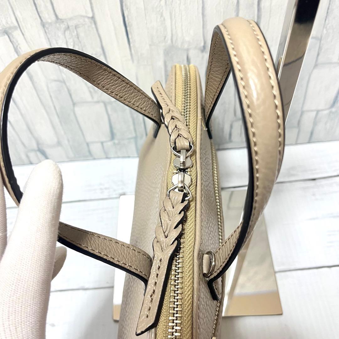 極美品 銀座和光 WAKO レザー 2way ショルダーバッグ ベージュ