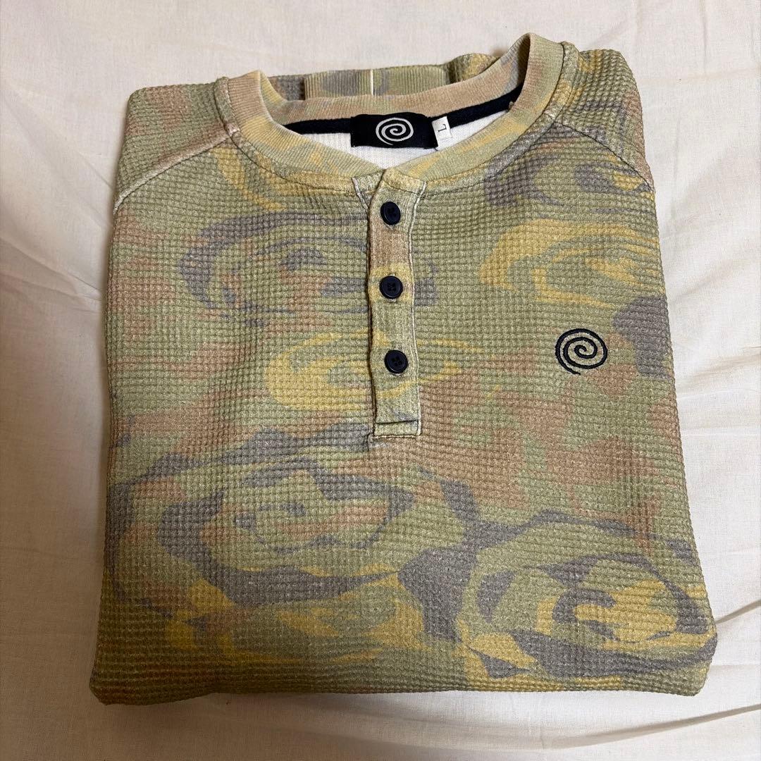 soonerorlater sol Waffle L/S Tee 迷彩サーマル