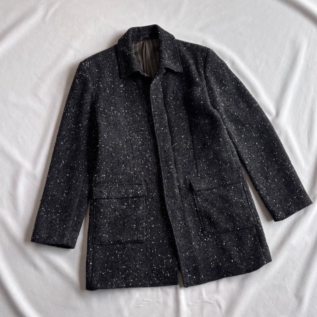 ジャケット・アウター LOUNGE LIZARD Thinsulate tweed half coat