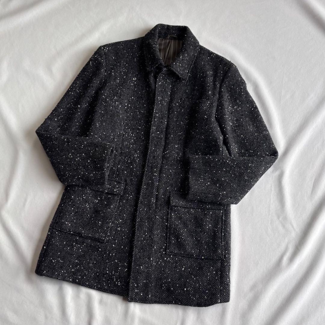 ジャケット・アウター LOUNGE LIZARD Thinsulate tweed half coat