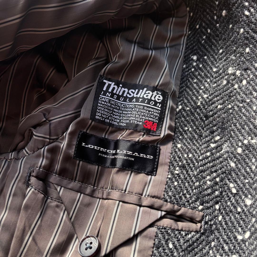 ジャケット・アウター LOUNGE LIZARD Thinsulate tweed half coat