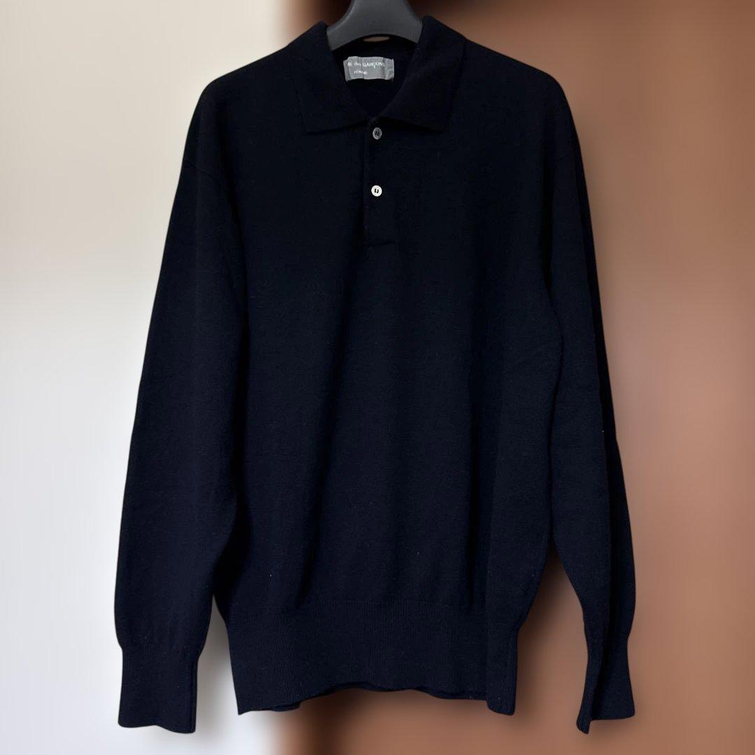 ギャルソン オム ニット ポロ シャツ アーカイブ 田中 プリュス