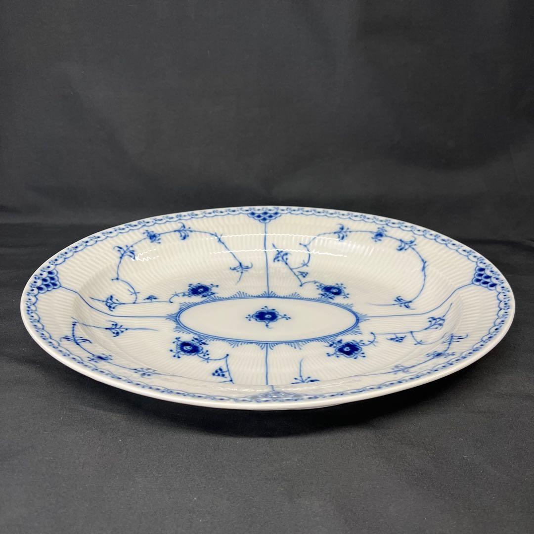 ロイヤルコペンハーゲン ブルーフルーテッド ハーフレース オーバルディッシュ