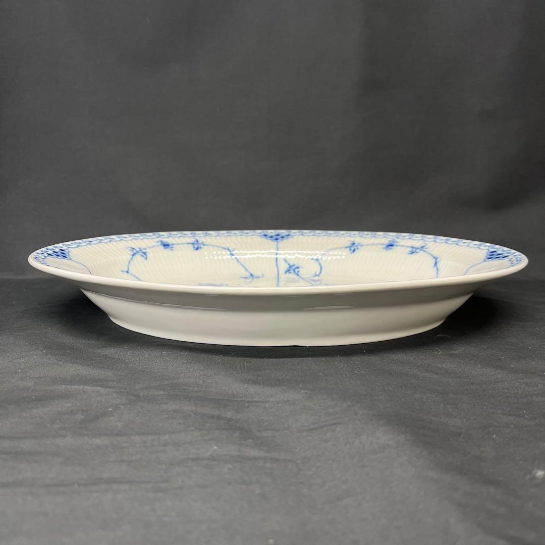 ロイヤルコペンハーゲン ブルーフルーテッド ハーフレース オーバルディッシュ