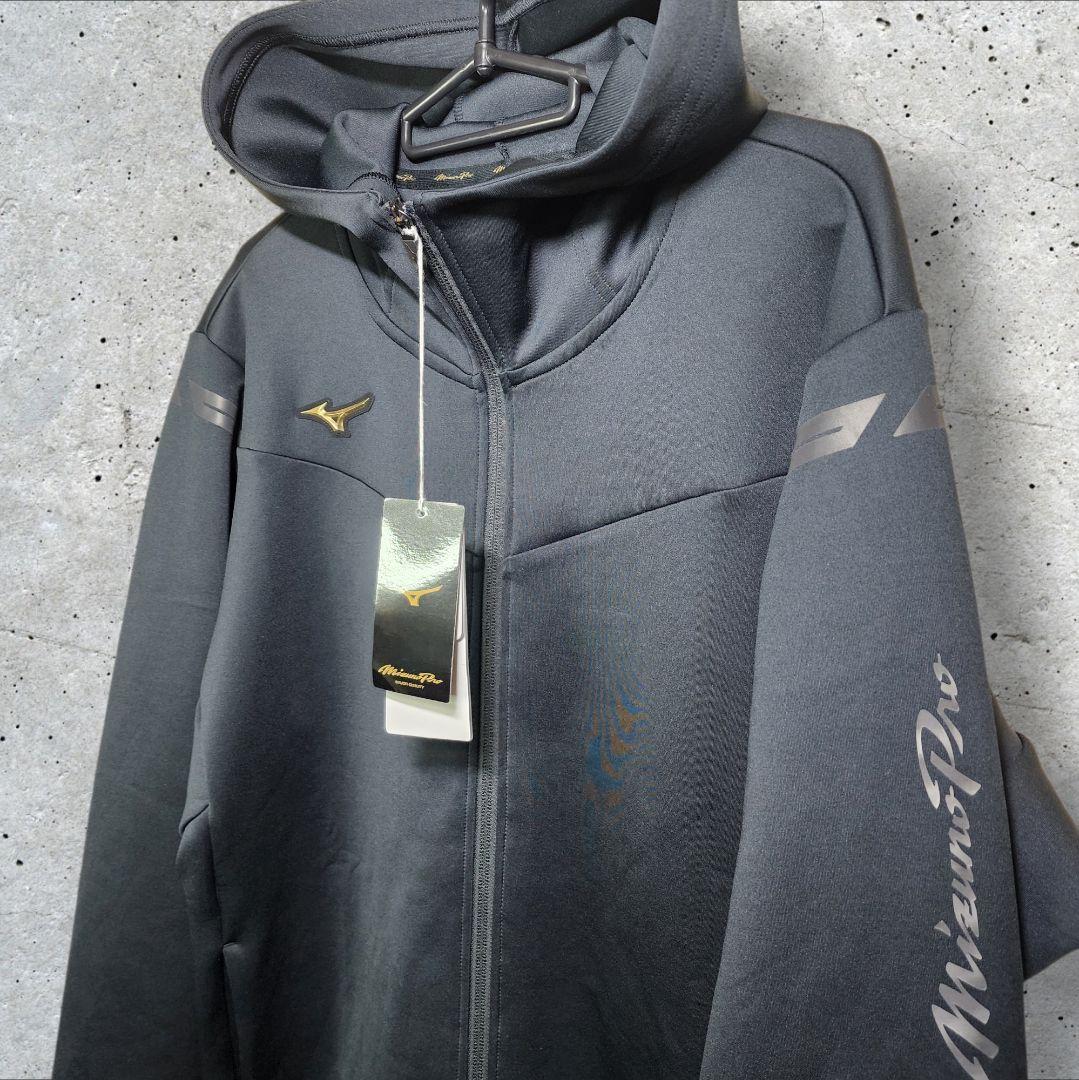 【新品未使用】ミズノプロ ストレッチスウェットフーディ ブラック Oサイズ