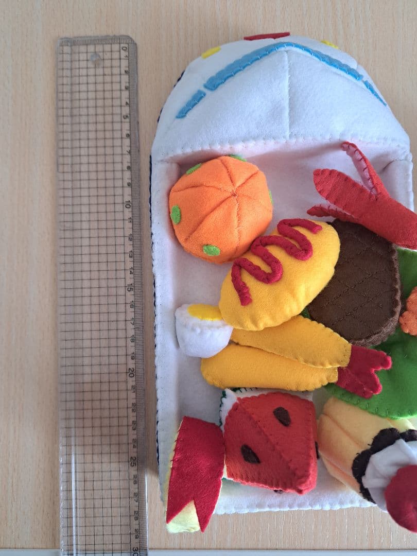 フェルト　おままごと　新幹線お子さまランチセット　パン　ピザ