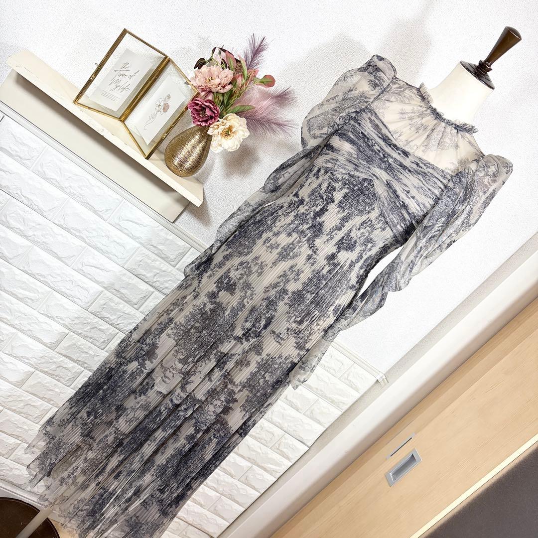 SNIDEL★　ドレス　プリーツチュールワンピース　トワルドジュイ　オケージョン