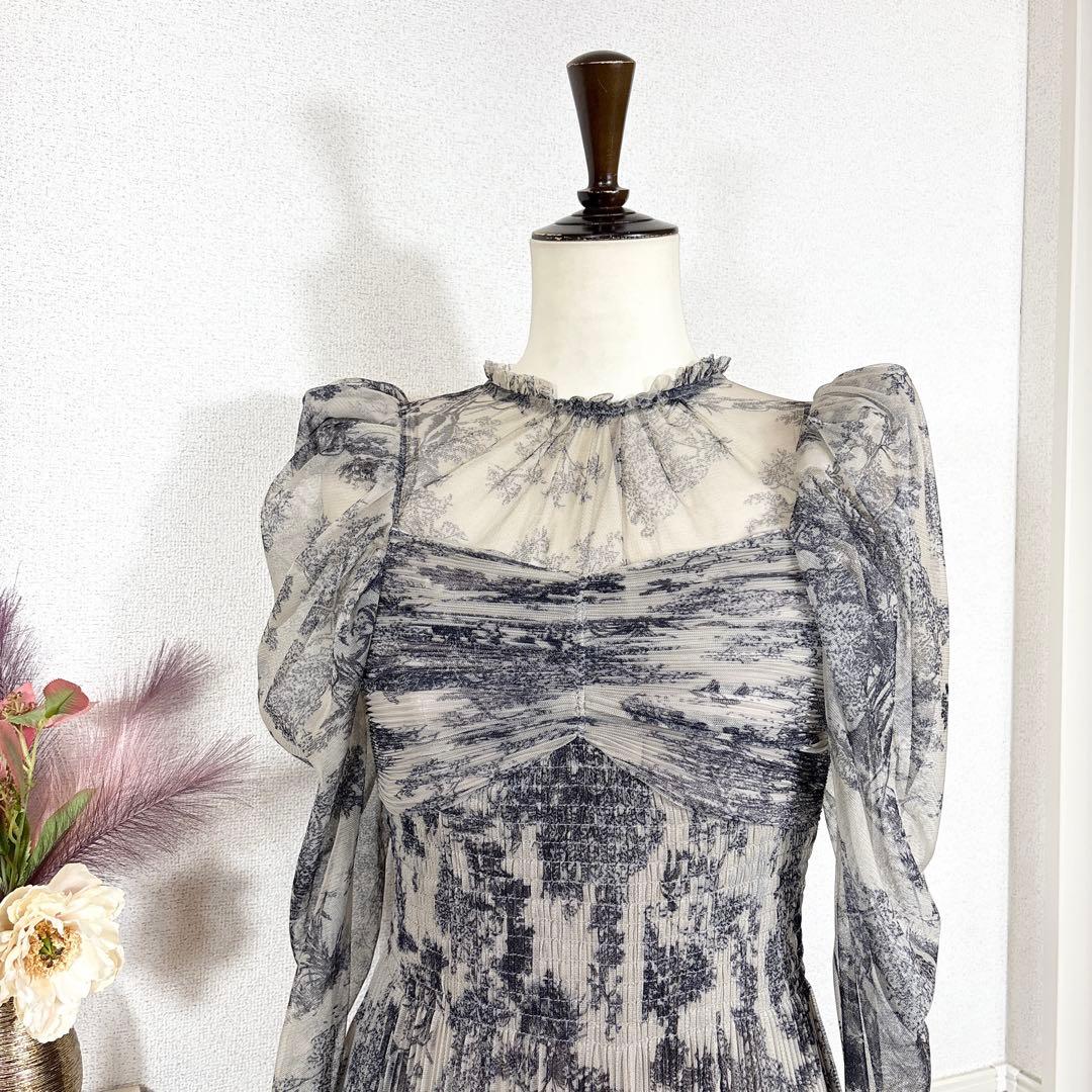 SNIDEL★　ドレス　プリーツチュールワンピース　トワルドジュイ　オケージョン