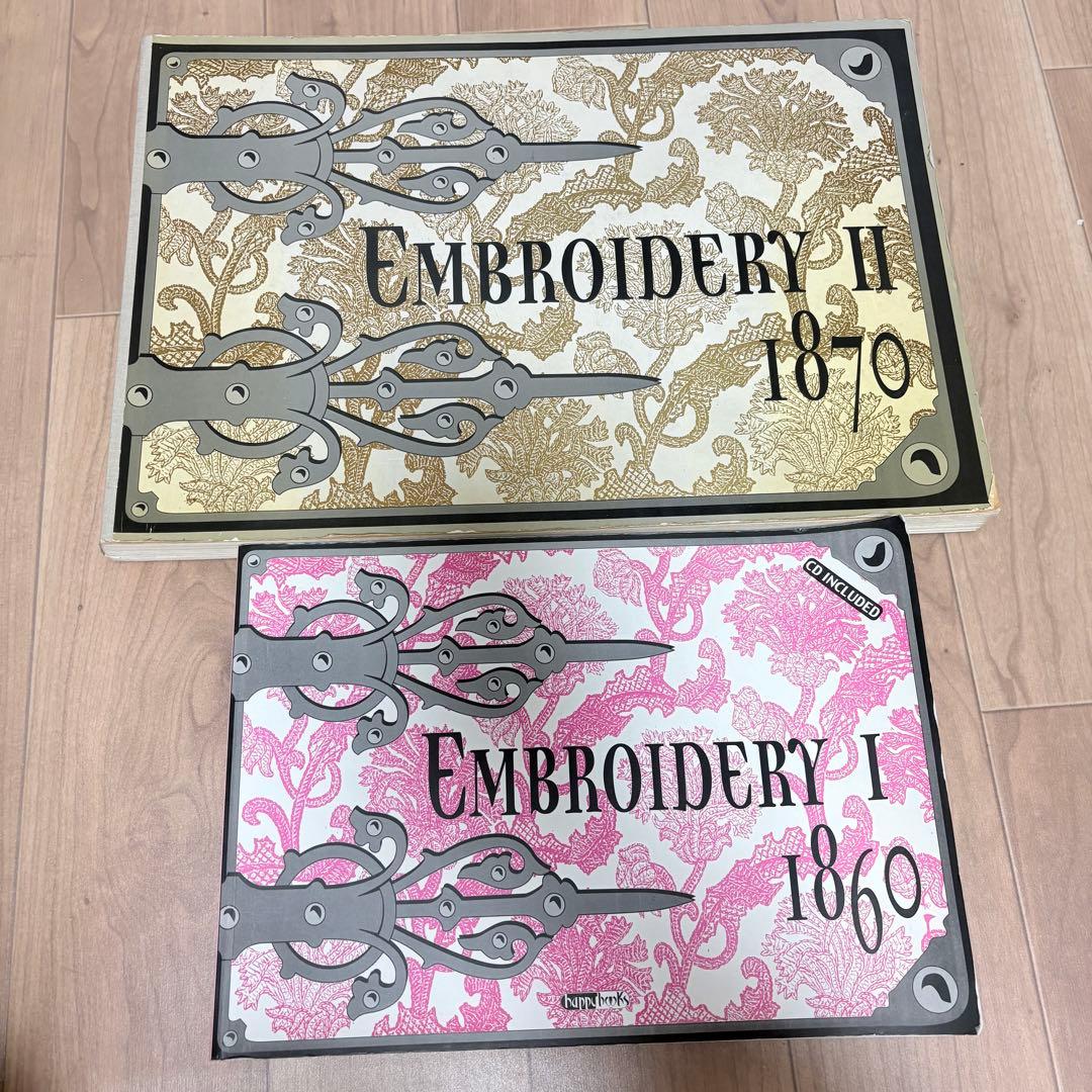 【洋書】レース図案 EMBROIDERY II 1870 &1860 2冊セット