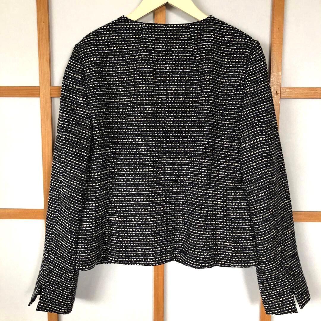 美品　リフレクト 大きいサイズ　レディース　ノーカラー　ジャケット　LL XL