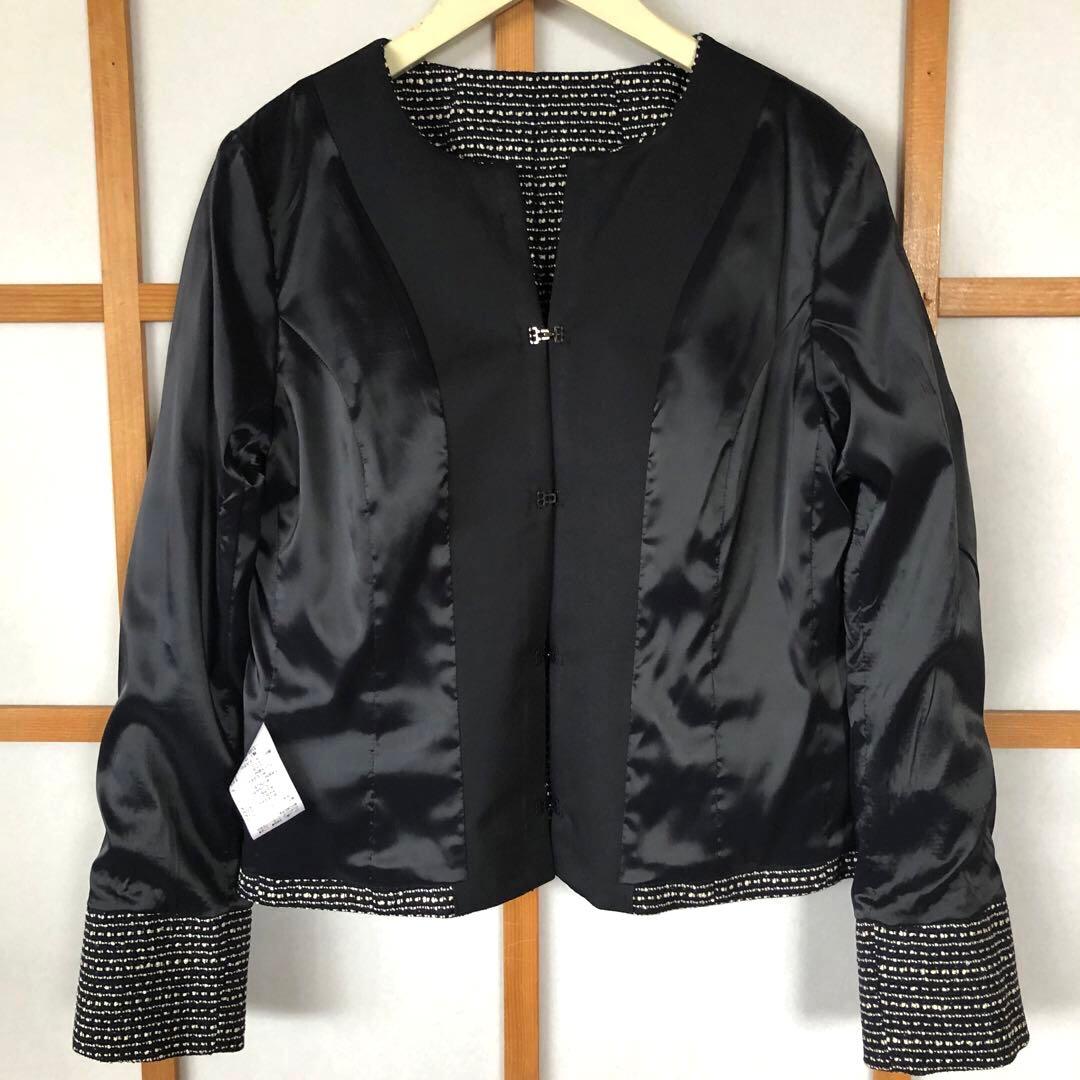 美品　リフレクト 大きいサイズ　レディース　ノーカラー　ジャケット　LL XL