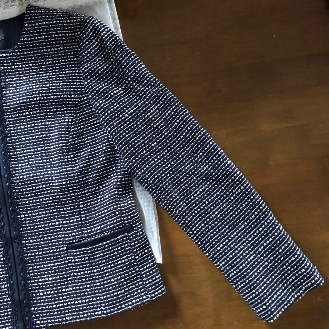 美品　リフレクト 大きいサイズ　レディース　ノーカラー　ジャケット　LL XL