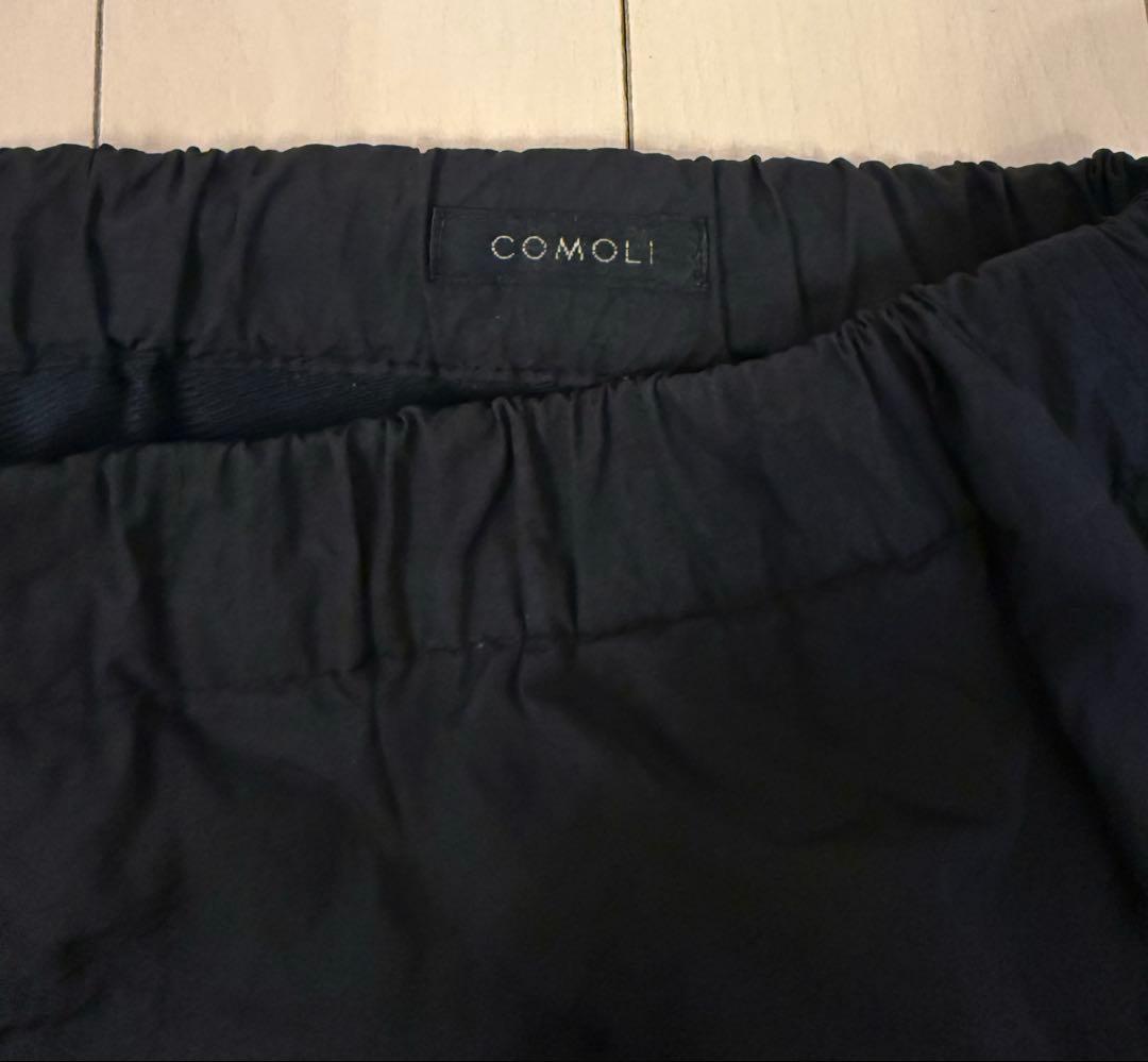 COMOLI 19AW 製品染ナイロン トラックパンツ Q03-03002