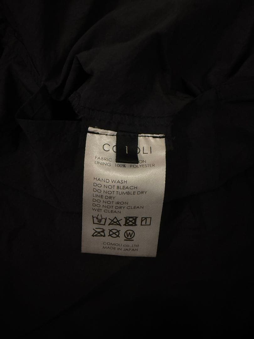 COMOLI 19AW 製品染ナイロン トラックパンツ Q03-03002