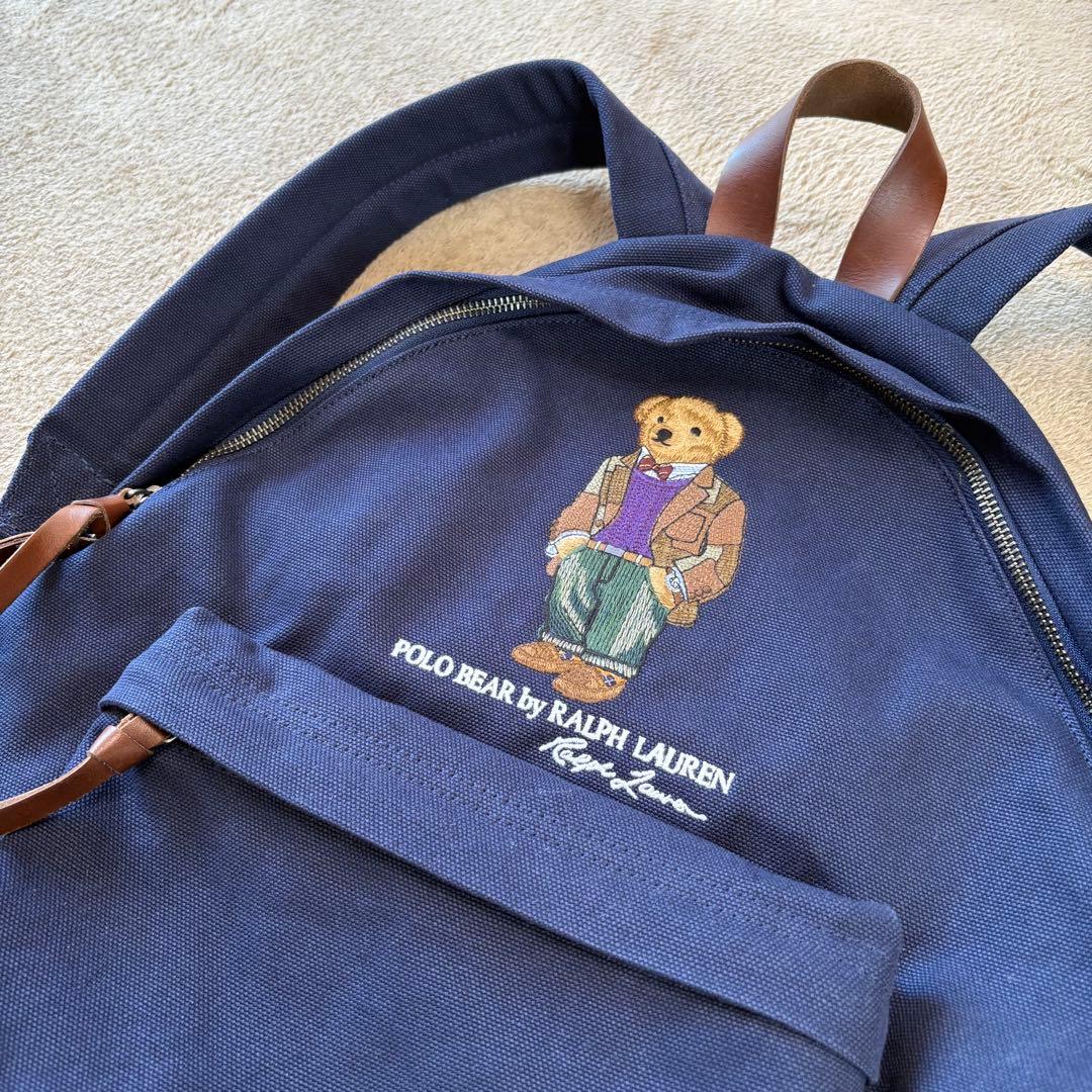 【極美品】POLO RALPH LAUREN ポロベア刺繍キャンバス リュック