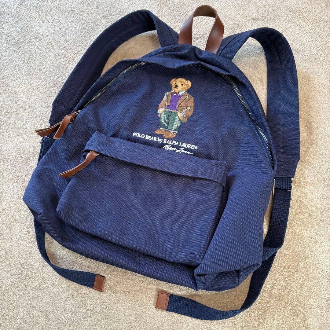 【極美品】POLO RALPH LAUREN ポロベア刺繍キャンバス リュック