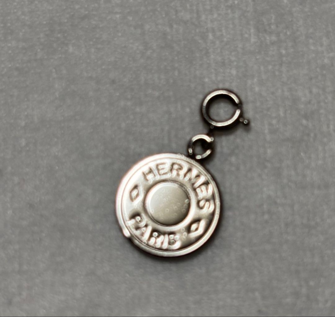 美品 HERMESエルメス セリエ ネックレス ペンダント チャーム シルバー