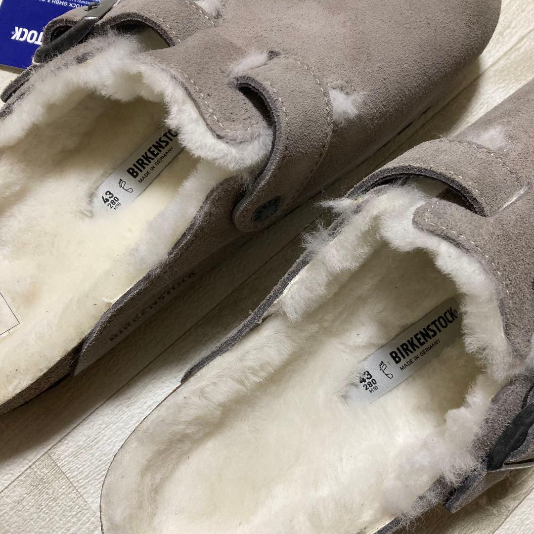 【未使用品】43 訳あり特価 BIRKENSTOCK ボストン ファー ボア