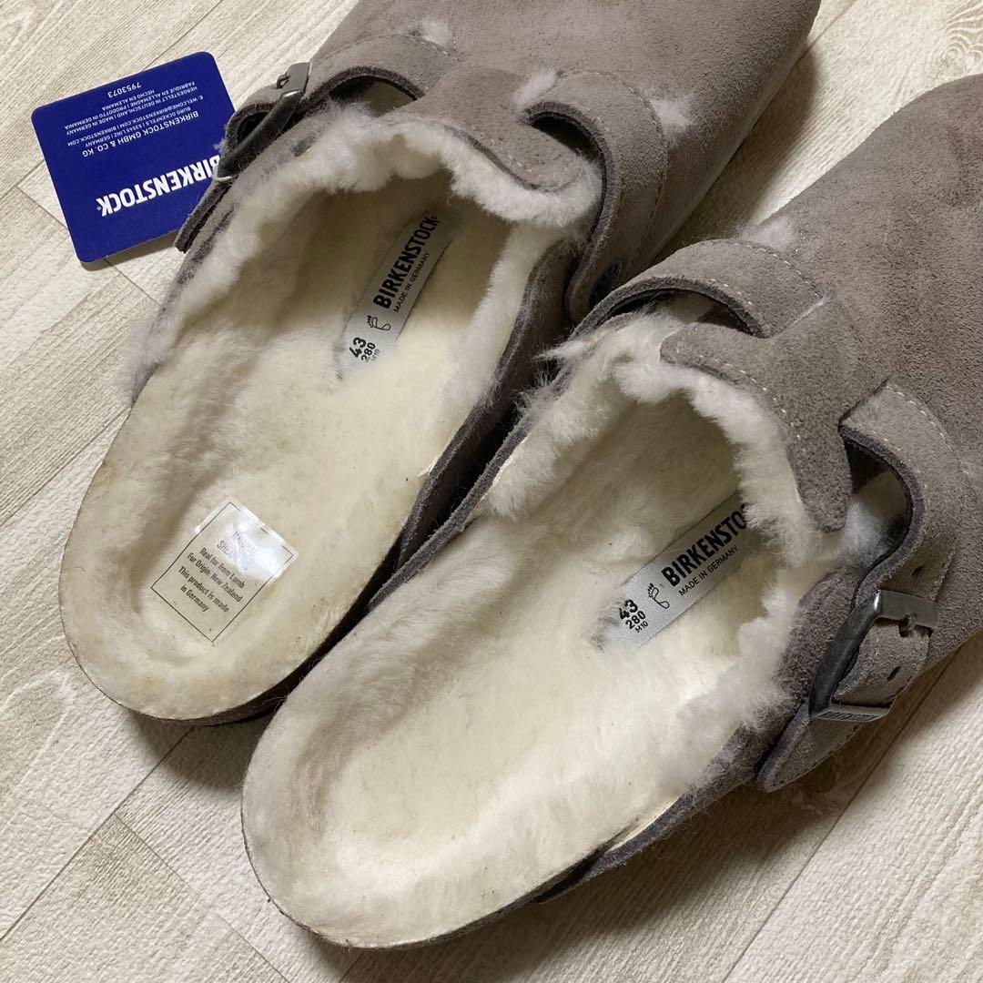 【未使用品】43 訳あり特価 BIRKENSTOCK ボストン ファー ボア
