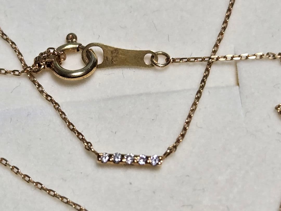 ダイヤモンドネックレス　K18