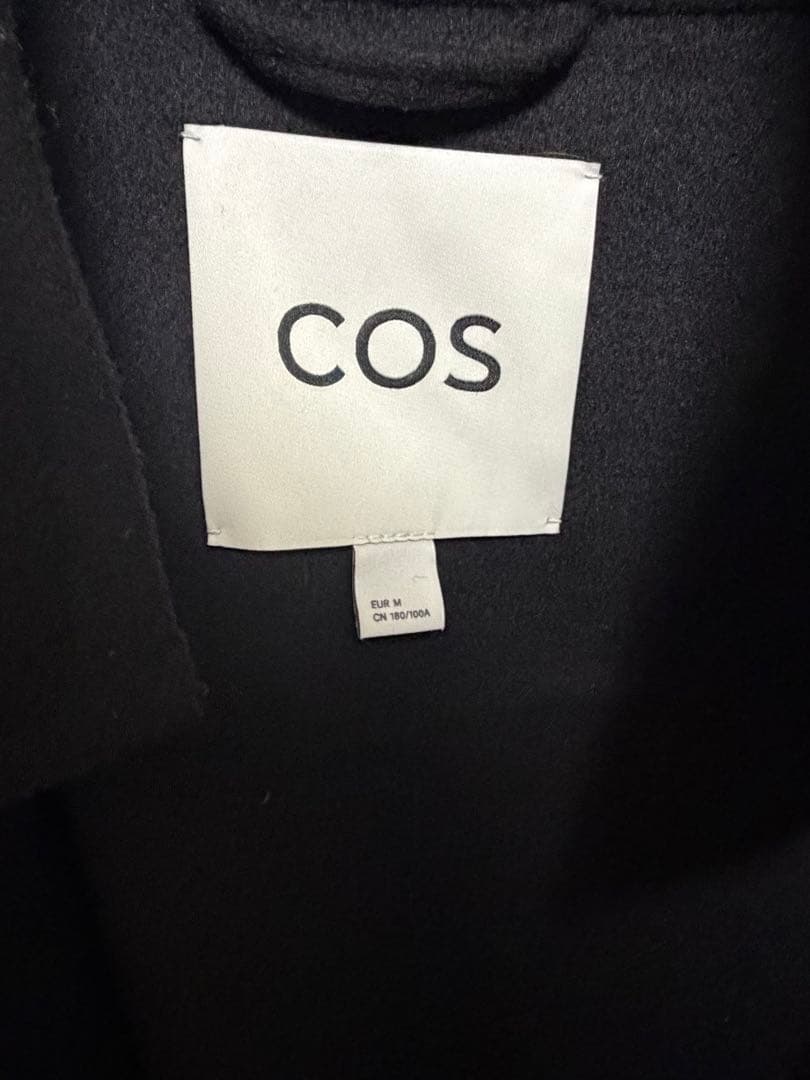 cos スプリットウールハリントンジャケット　ブラック　サイズM