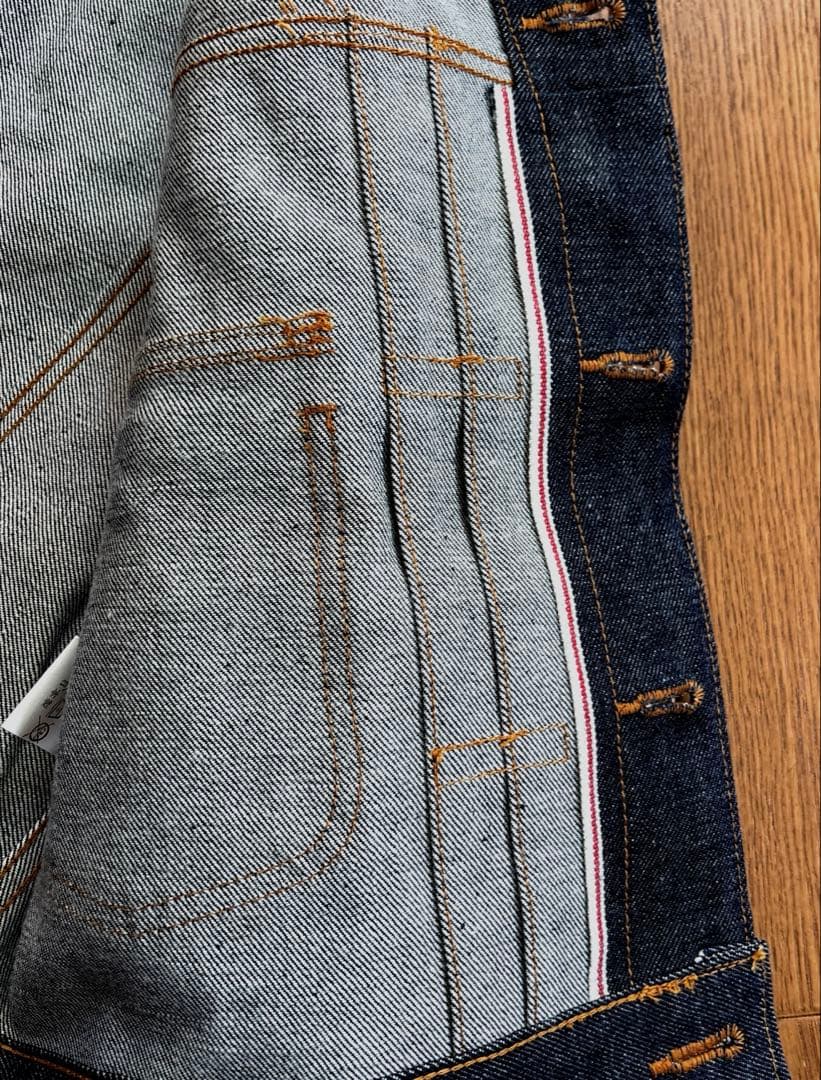 児島デニム ジャケット　長袖 赤耳