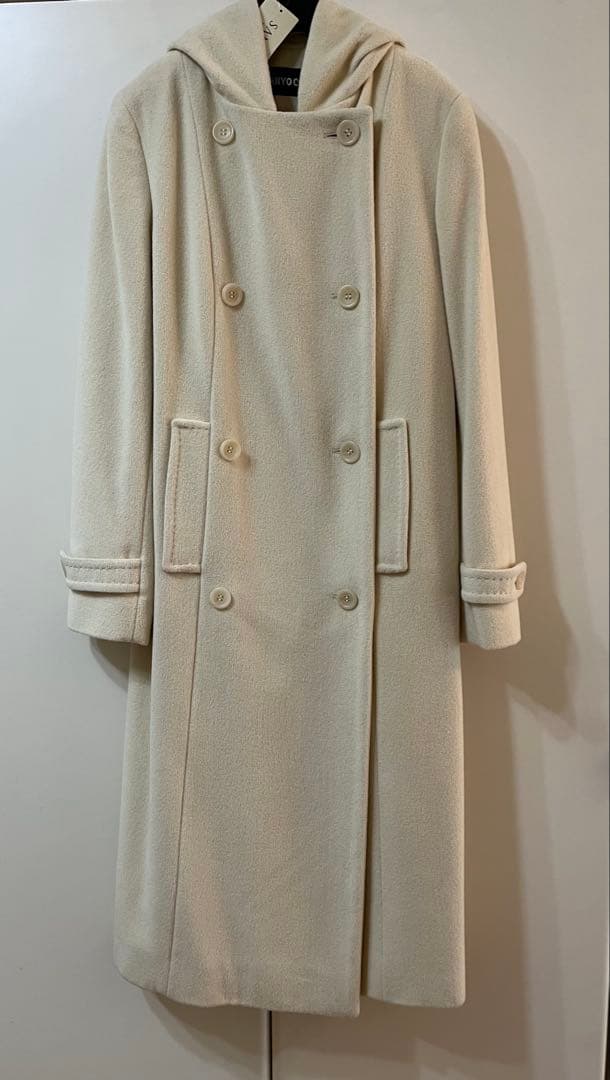 SANYO アイボリー ダブルブレストコート