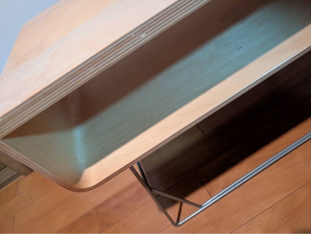 【送料込】Offi スクープテーブル バーチ材 ロー サイド デスク 木製家具