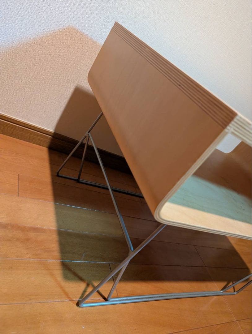 【送料込】Offi スクープテーブル バーチ材 ロー サイド デスク 木製家具