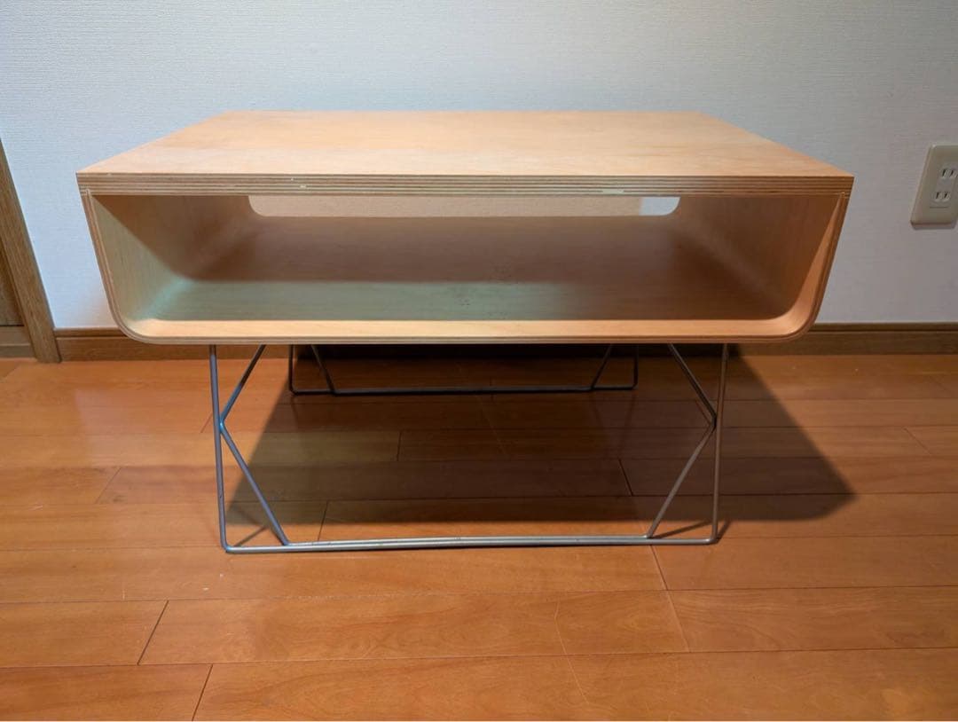 【送料込】Offi スクープテーブル バーチ材 ロー サイド デスク 木製家具