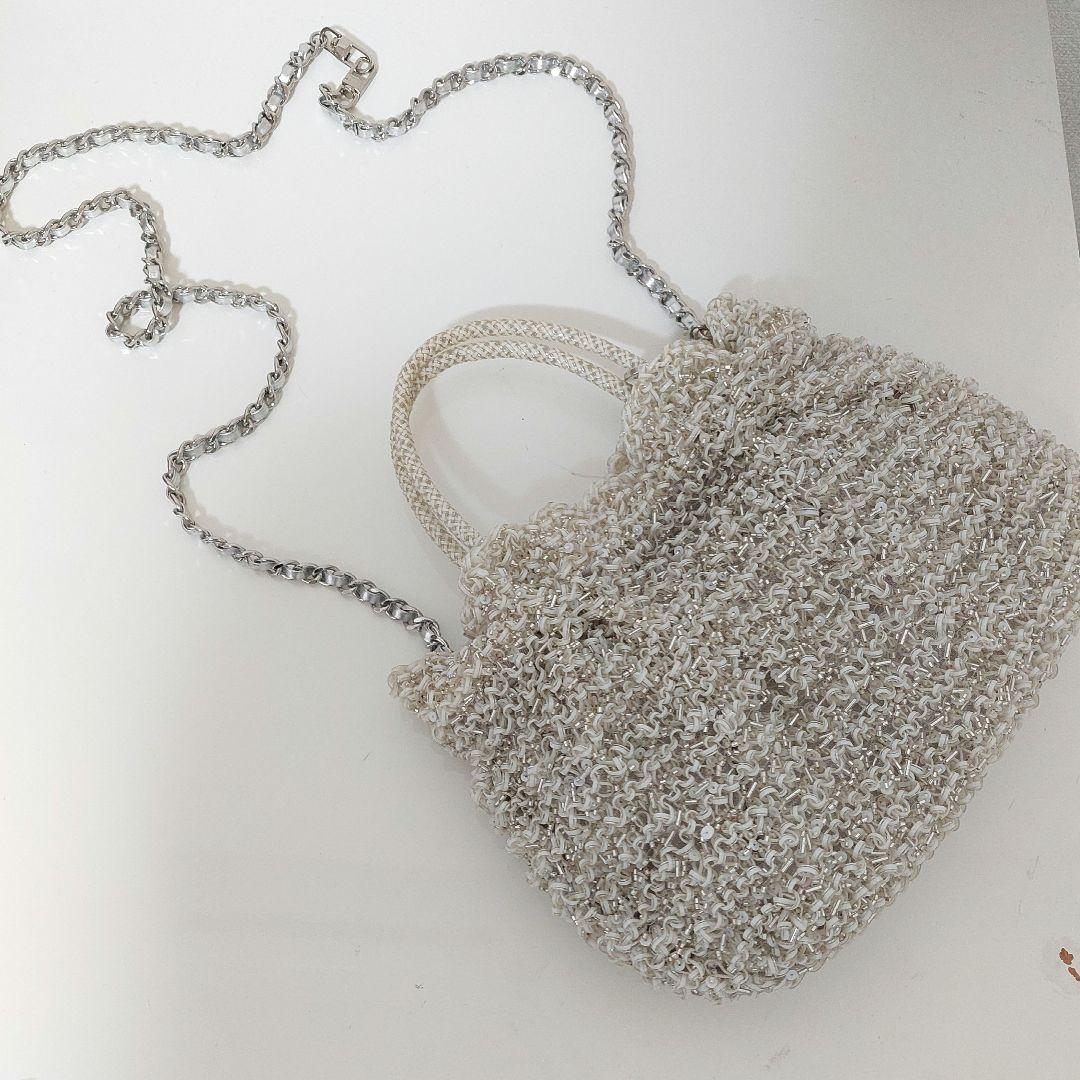 アンテプリマ ワイヤーグリッター 限定 オーロラホワイト バッグ ななめがけ