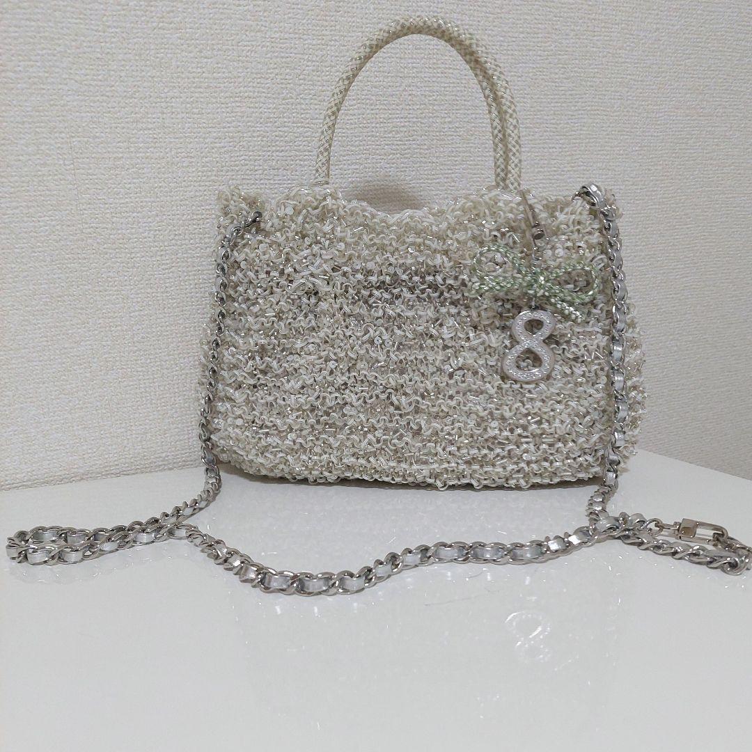 アンテプリマ ワイヤーグリッター 限定 オーロラホワイト バッグ ななめがけ