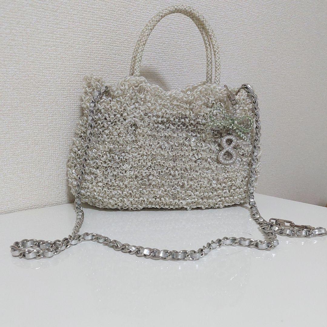 アンテプリマ ワイヤーグリッター 限定 オーロラホワイト バッグ ななめがけ