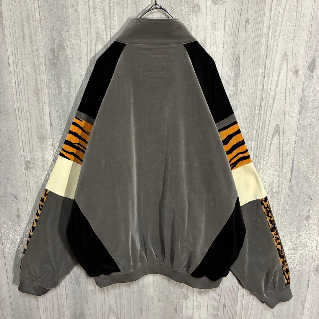 【完売モデル/タグ付】ワコマリア　刺繍ロゴ入　ベルベットトラックジャケット　XL