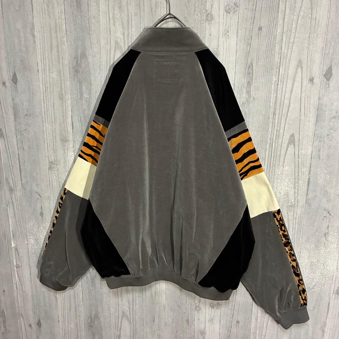 【完売モデル/タグ付】ワコマリア　刺繍ロゴ入　ベルベットトラックジャケット　XL