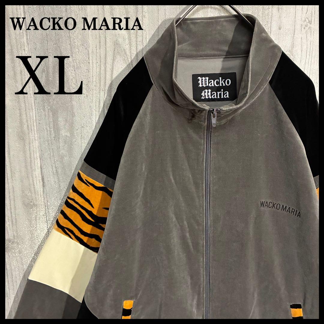 【完売モデル/タグ付】ワコマリア　刺繍ロゴ入　ベルベットトラックジャケット　XL